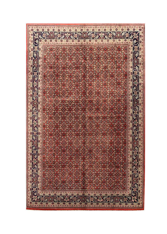 Authentic Hand Knotted Vintage Bijour Wool Area Rug 11.7 x 8.0 Ft