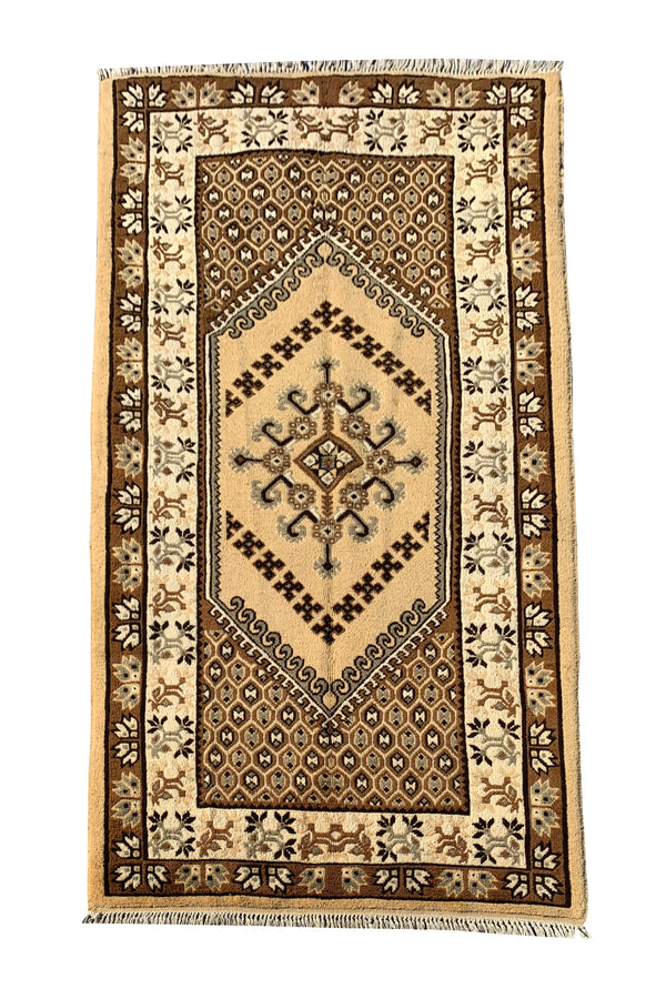 AUTHENTIC HAND KNOTTED MOROCCO WOOL AREA RUG 6.8 X 3.3 FT (655 GER)