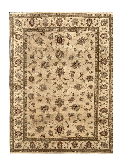Amazing Hand Knotted Vintage Afghan Chobi Wool Area Rug 11.8 x 7.11 Ft