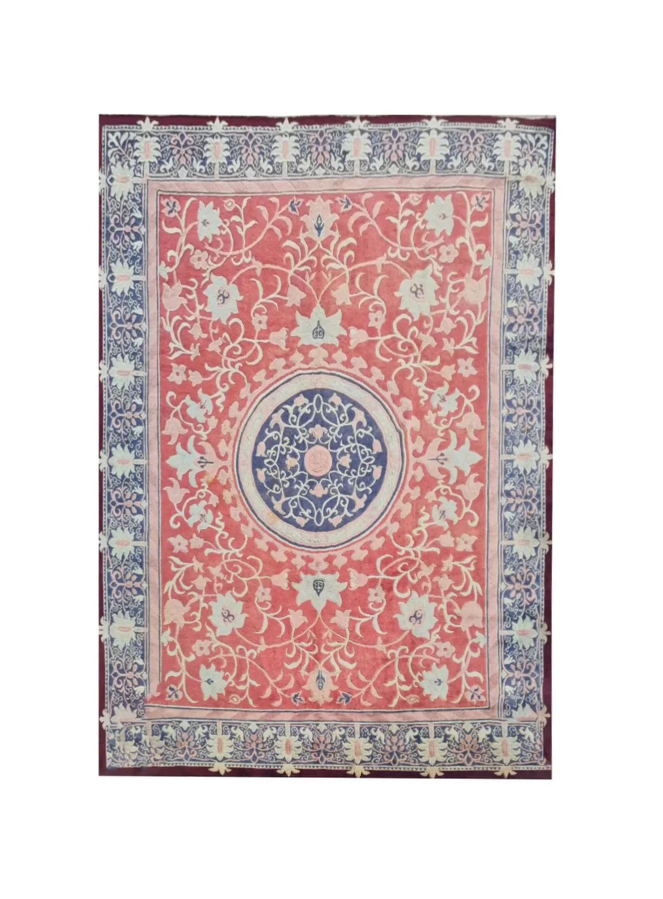 Authentic Hand Knotted Vintage Gabbah Nepal Wool Area Rug 11.5 x 8.11 Ft (1548 Ger-4)