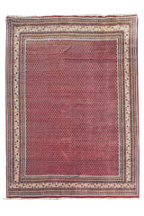 Authentic Hand Knotted Vintage Badam Gul Wool Area Rug 12 x 8 Ft (1501 Ger-4)