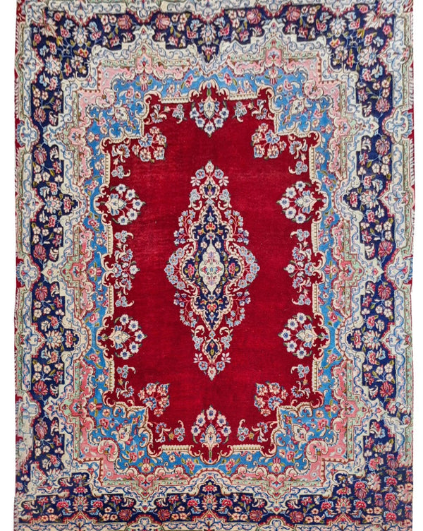 Amazing Hand Knotted Vintage Qirmoun Wool Area Rug 12 x 9 Ft