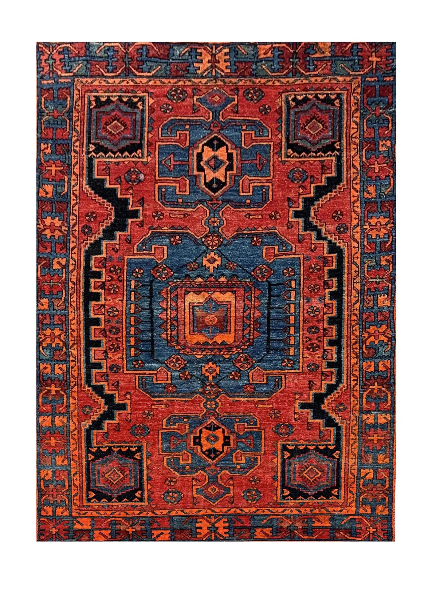Amazing Hand Knotted Antique Wiss Hamidoun Wool Area Rug 5.10 x 3.10 Ft