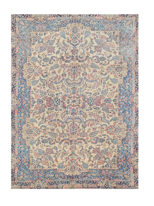 Amazing Hand Knotted Antique Qirmoun Wool Area Rug 11.5 x 7.4 Ft