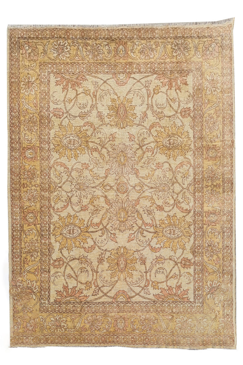 Authentic Hand Knotted Vintage Afghan Chobi Wool Area Rug 9.11 x 8.1 Ft (1497 Ger-4)