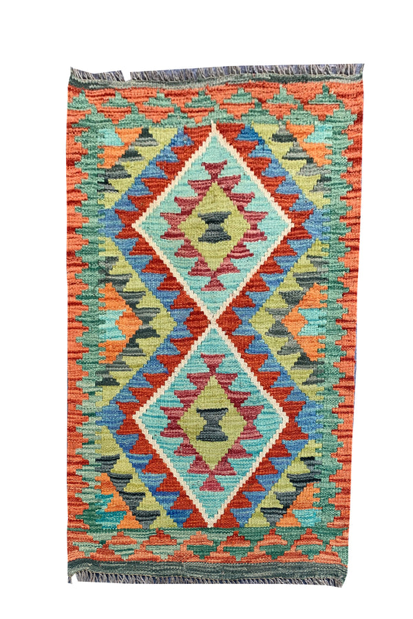 MODERN CHOBI KILIM 2.9 x 2.1 Ft