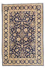 Authentic Hand Knotted Vintage Afghan Chobi Wool Area Rug 11.5 x 8.4 Ft (1520 Ger-4)