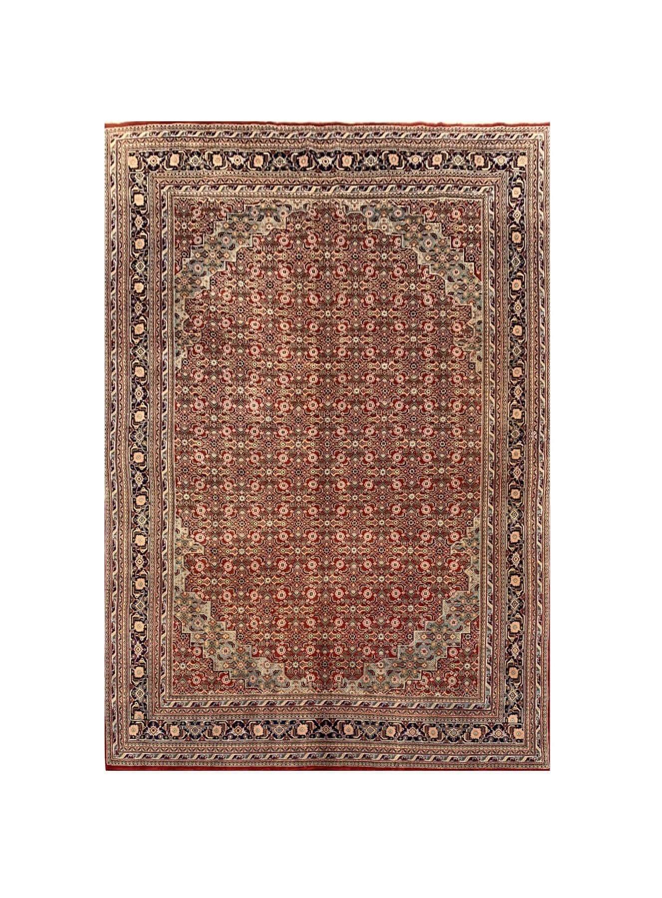 Amazing Hand Knotted Vintage bijour Wool Area Rug 11.5 x 8.5 Ft
