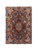 Amazing Hand Knotted Vintage Qashmour Hunting Pictorial Wool Area Rug 12.2 x 8.5 Ft
