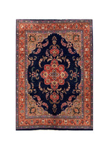Amazing Hand Knotted Vintage Qashoun Pictorial Wool Area Rug 10.1 x 8.0 Ft