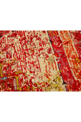 Fine Quality Hand Knotted Veg Dyed Soumak Pictorial Silk Kilim Area Rug 6.5 x 3.10 Ft (908 KHI)
