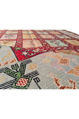 Fine Quality Hand Knotted Veg Dyed Soumak Pictorial Silk Kilim Area Rug 6 x 4 Ft (909 KHI)