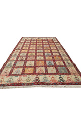 Fine Quality Hand Knotted Veg Dyed Soumak Pictorial Silk Kilim Area Rug 6 x 4 Ft (913 KHI)
