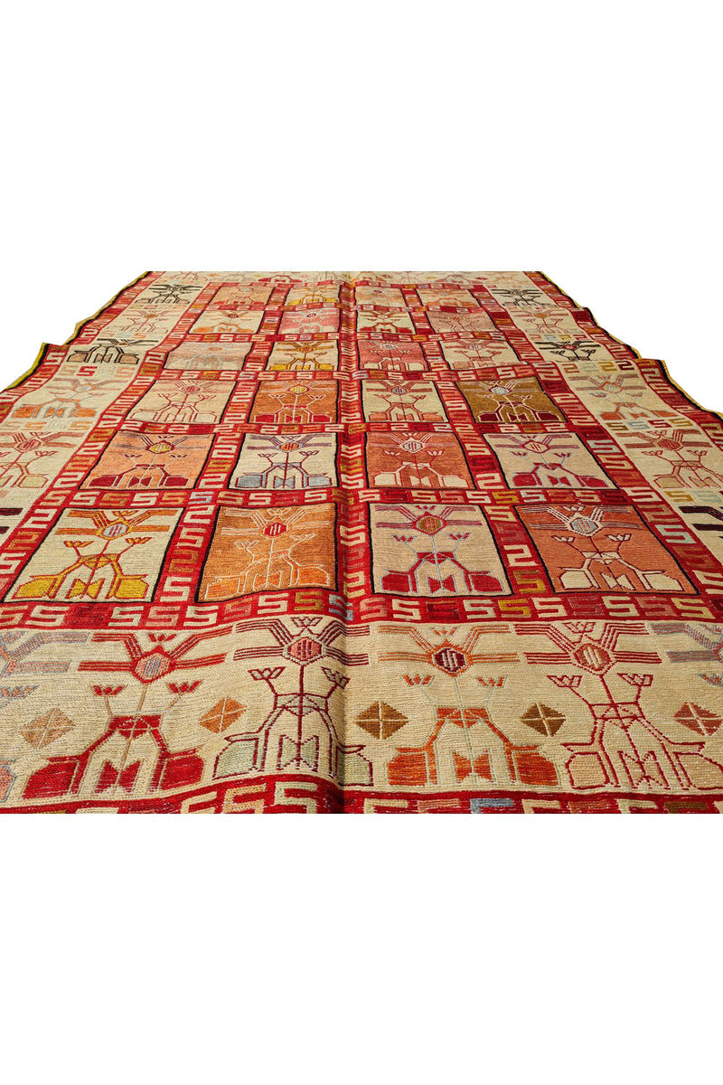 Fine Quality Hand Knotted Veg Dyed Soumak Silk Kilim Area Rug 6 x 4 Ft (919 KHI)