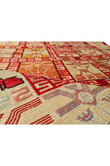 Fine Quality Hand Knotted Veg Dyed Soumak Silk Kilim Area Rug 6 x 4 Ft (919 KHI)