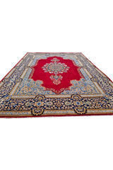 Amazing Hand Knotted Vintage Qirmoun Wool Area Rug 13 x 9 Ft