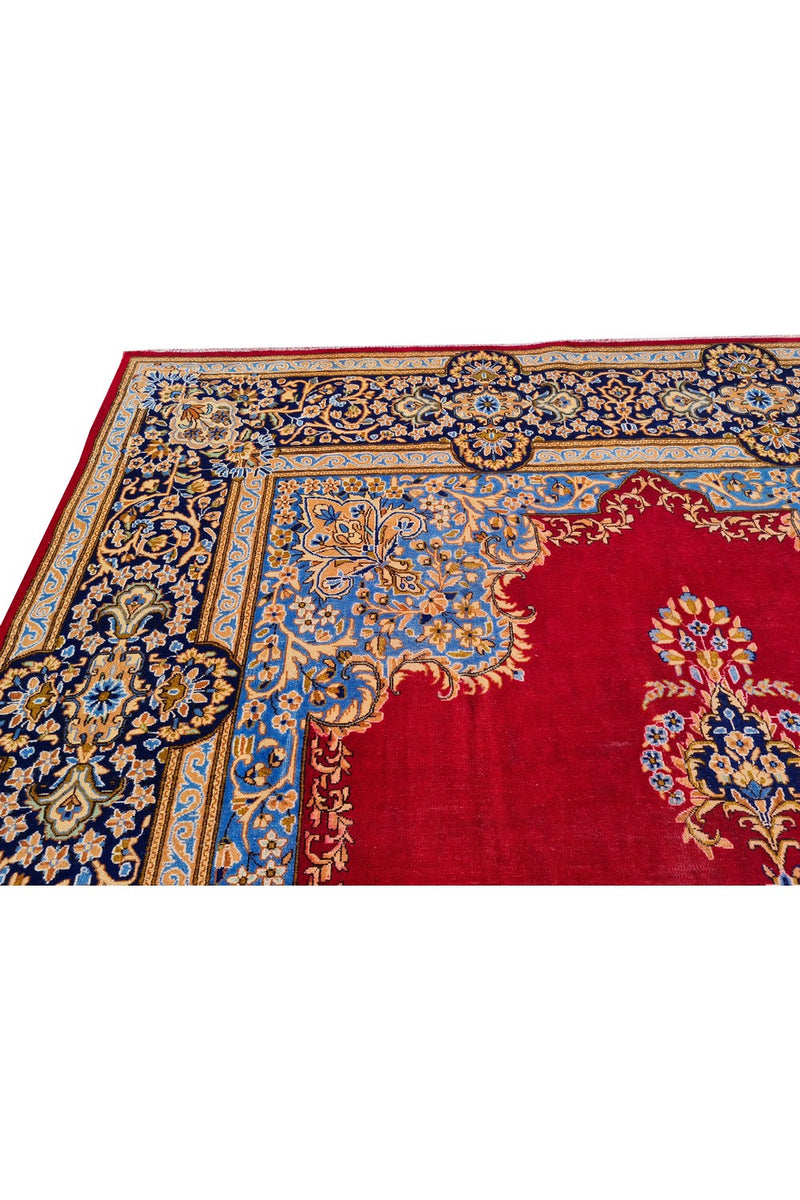 Amazing Hand Knotted Vintage Qirmoun Wool Area Rug 13 x 9 Ft