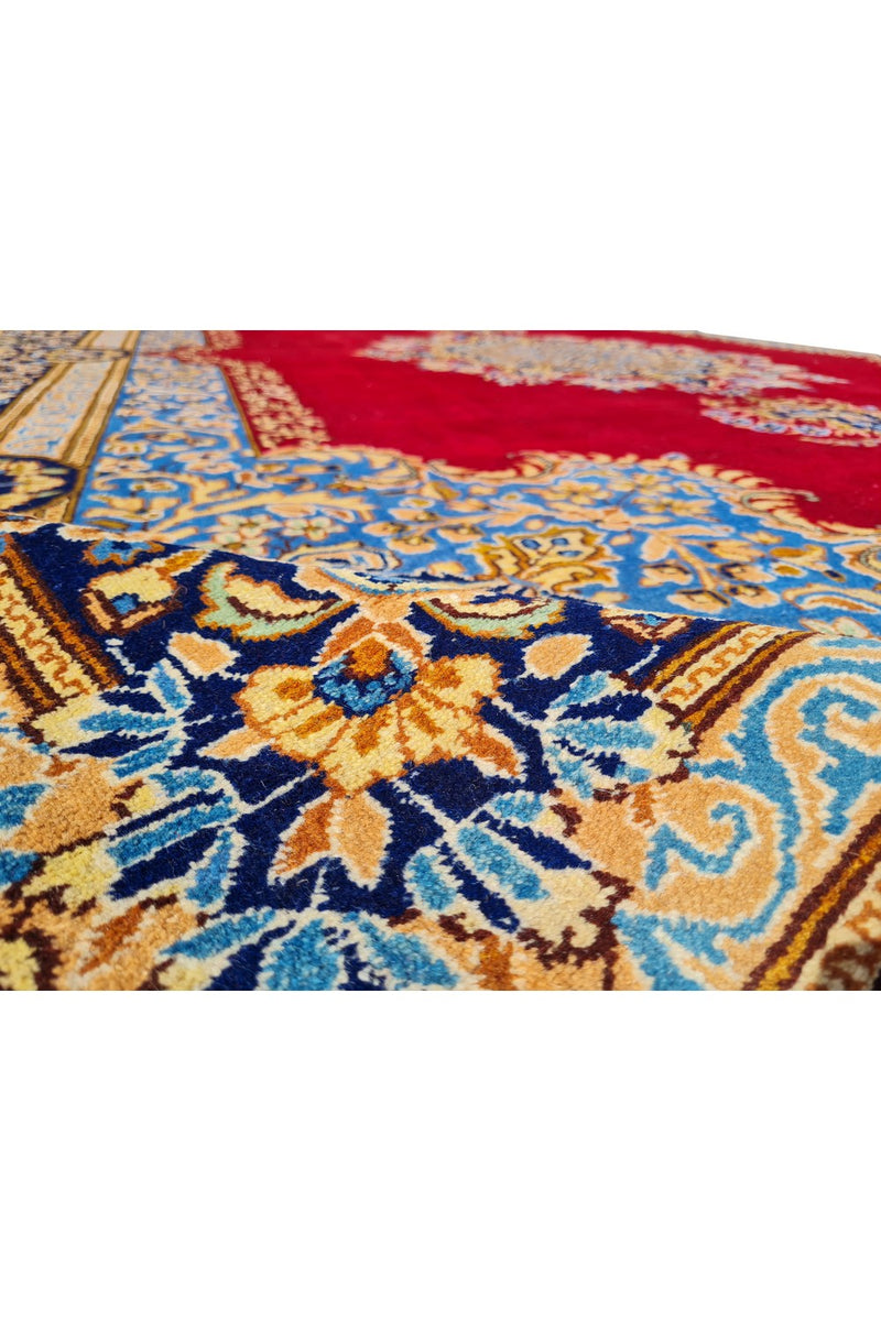 Amazing Hand Knotted Vintage Qirmoun Wool Area Rug 13 x 9 Ft