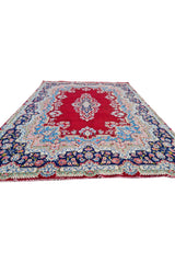 Amazing Hand Knotted Vintage Qirmoun Wool Area Rug 12 x 9 Ft