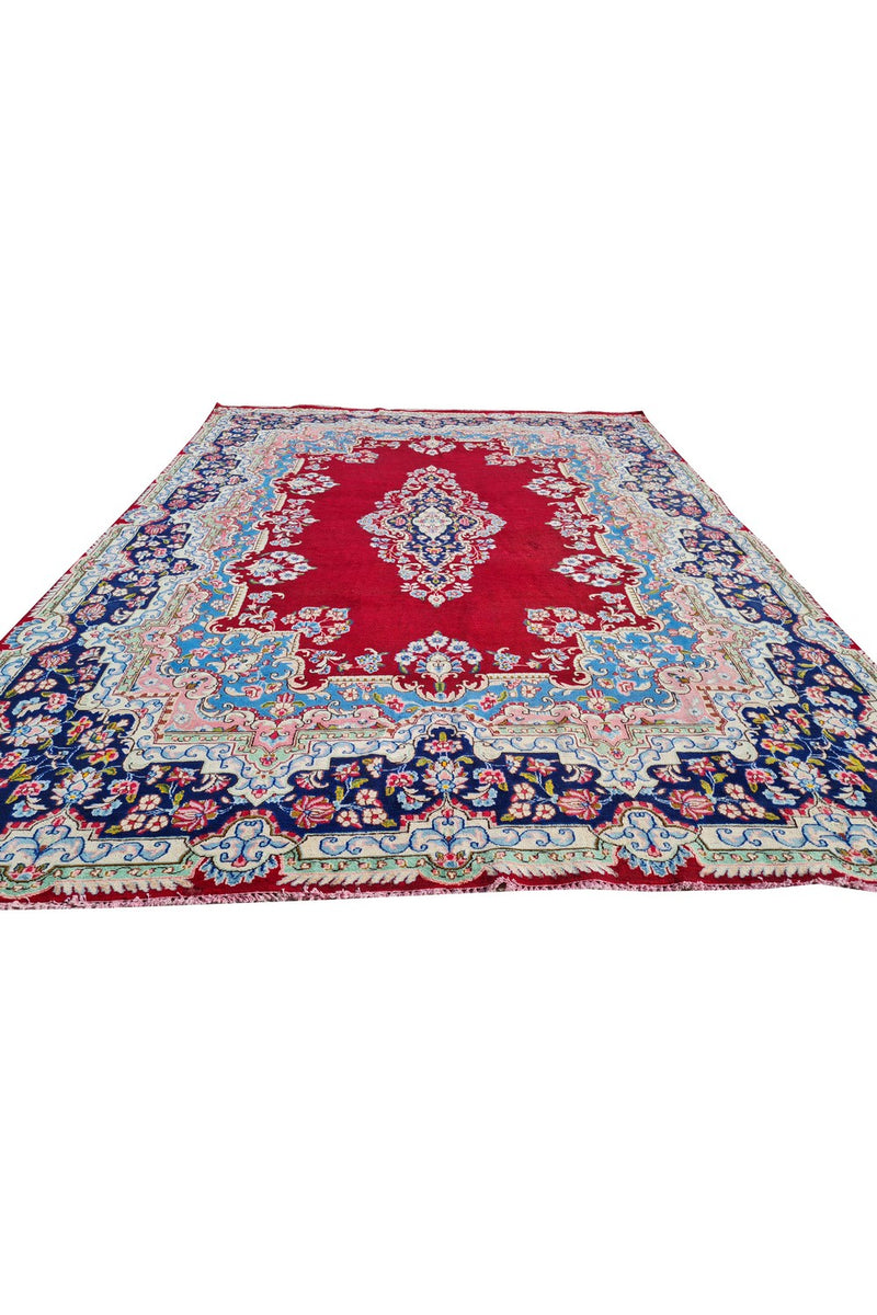 Amazing Hand Knotted Vintage Qirmoun Wool Area Rug 12 x 9 Ft
