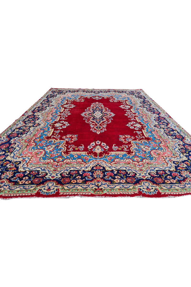 Amazing Hand Knotted Vintage Qirmoun Wool Area Rug 12 x 9 Ft