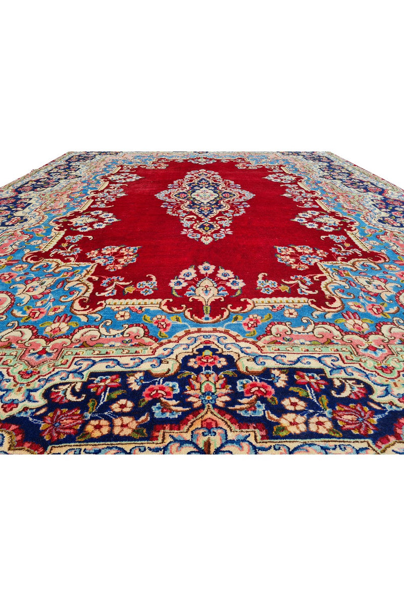 Amazing Hand Knotted Vintage Qirmoun Wool Area Rug 12 x 9 Ft