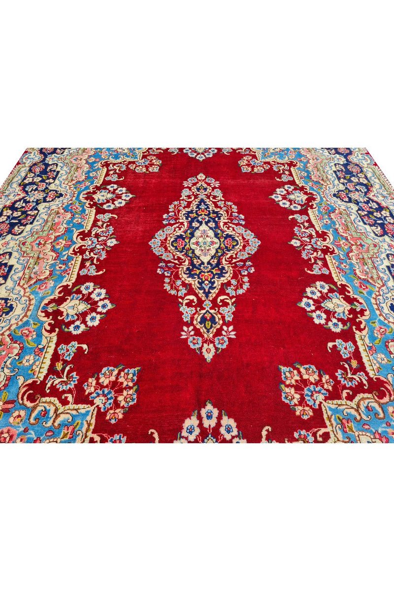 Amazing Hand Knotted Vintage Qirmoun Wool Area Rug 12 x 9 Ft