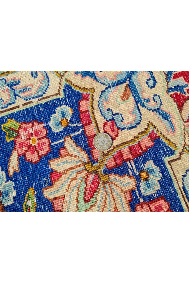 Amazing Hand Knotted Vintage Qirmoun Wool Area Rug 12 x 9 Ft