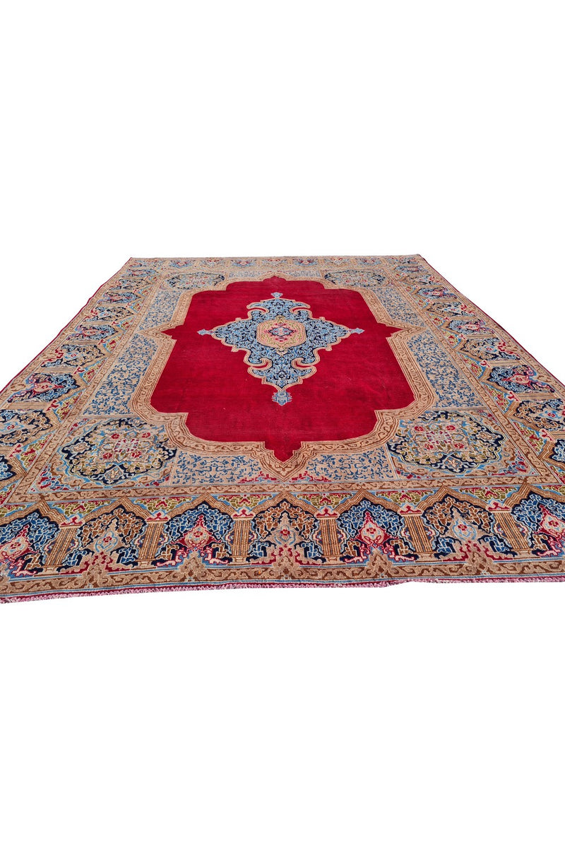 Amazing Hand Knotted Vintage Qirmoun Wool Area Rug 13 x 10 Ft