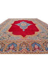 Amazing Hand Knotted Vintage Qirmoun Wool Area Rug 13 x 10 Ft