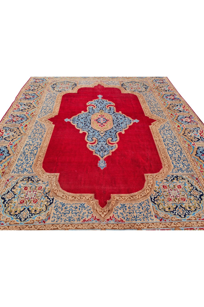 Amazing Hand Knotted Vintage Qirmoun Wool Area Rug 13 x 10 Ft