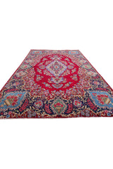 Amazing Hand Knotted Vintage Qirmoun Wool Area Rug 14 x 9 Ft