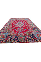 Amazing Hand Knotted Vintage Qirmoun Wool Area Rug 14 x 9 Ft