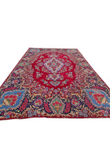 Amazing Hand Knotted Vintage Qirmoun Wool Area Rug 14 x 9 Ft