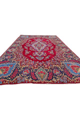 Amazing Hand Knotted Vintage Qirmoun Wool Area Rug 14 x 9 Ft
