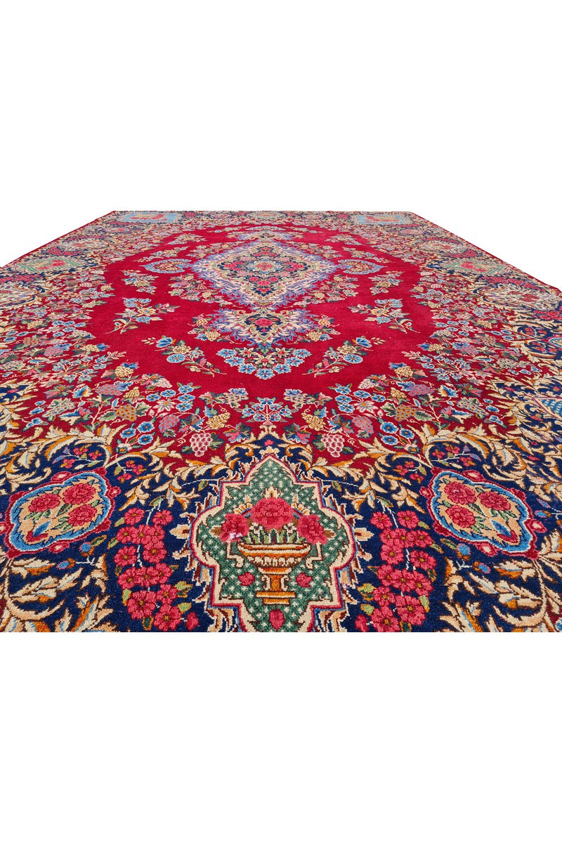 Amazing Hand Knotted Vintage Qirmoun Wool Area Rug 14 x 9 Ft