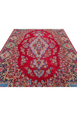 Amazing Hand Knotted Vintage Qirmoun Wool Area Rug 14 x 9 Ft