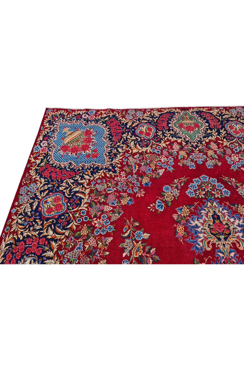 Amazing Hand Knotted Vintage Qirmoun Wool Area Rug 14 x 9 Ft