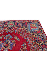 Amazing Hand Knotted Vintage Qirmoun Wool Area Rug 14 x 9 Ft