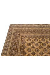 Authentic Hand Knotted Vintage Afghan Turkmen Moori Wool Area Rug 8.11 x 6.8 Ft (2787 SU)