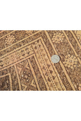 Authentic Hand Knotted Vintage Afghan Turkmen Moori Wool Area Rug 8.11 x 6.8 Ft (2787 SU)