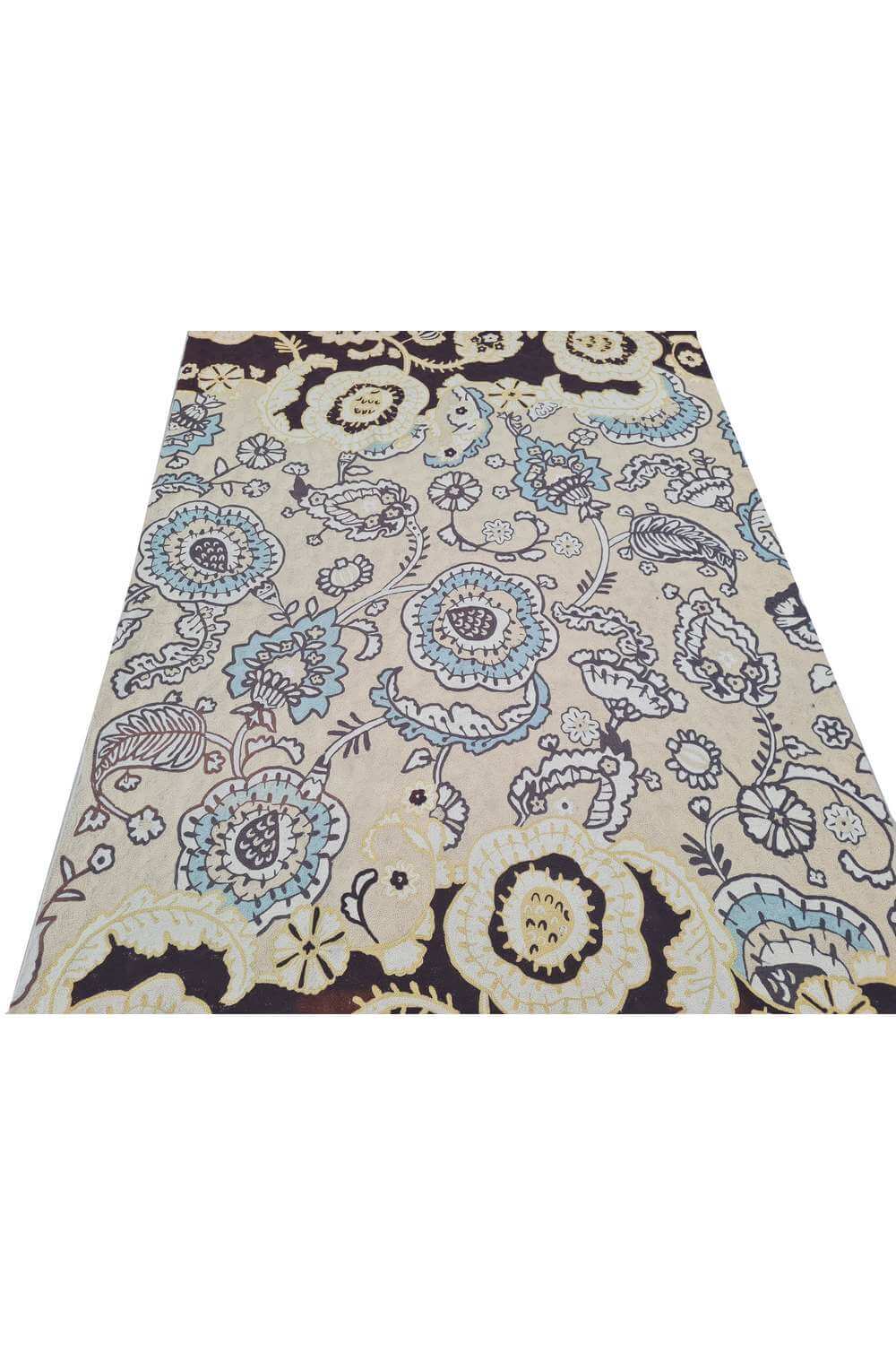 Hand Embroidered Needlework Vintage Kashmiri Textile Wall Hanging 5.10 x 4.0 Ft