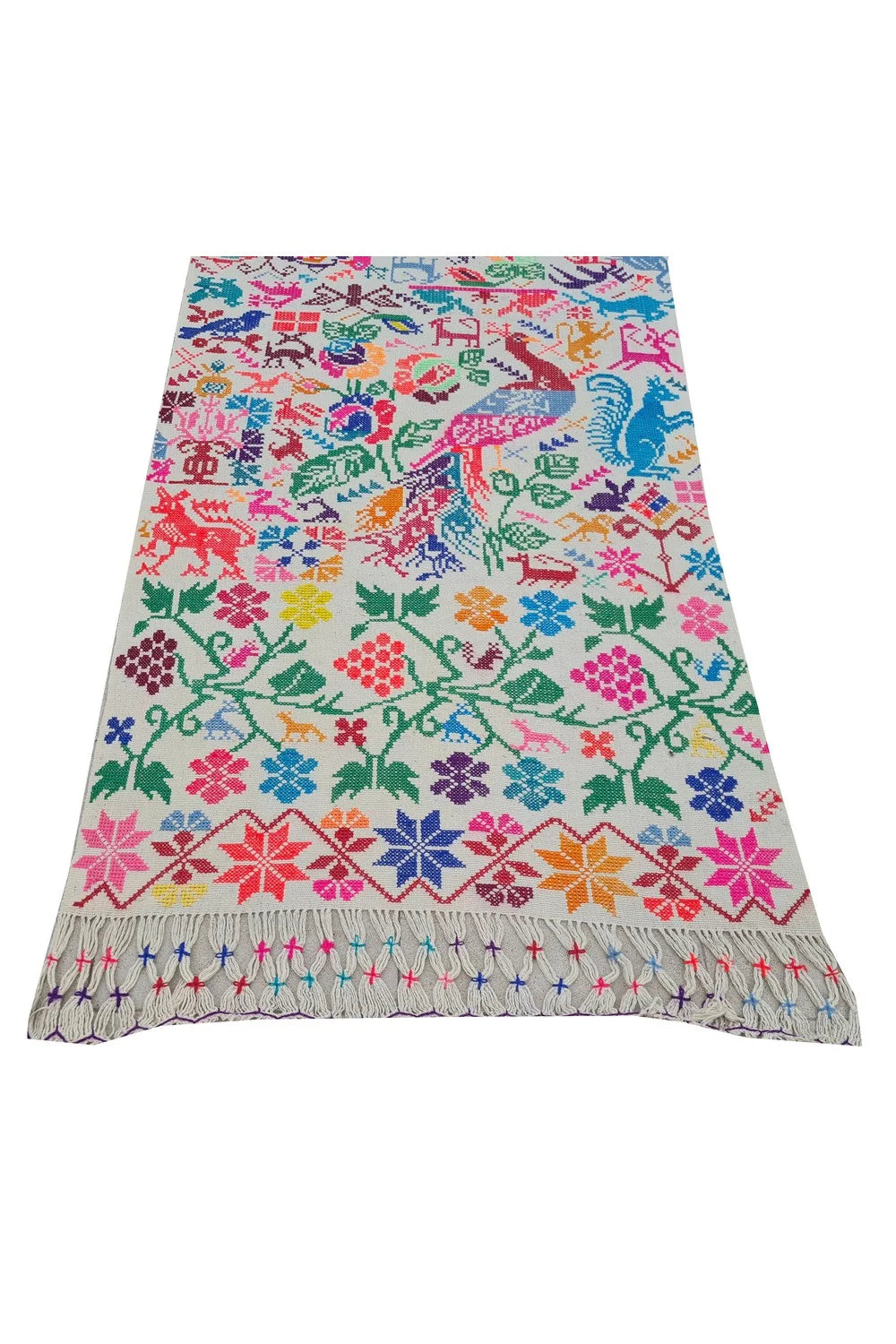 Amazing Hand Knotted Vintage Flat Weave Pictorial Kilim Wool Area Runner Rug 6.7 x 2.6 Ft