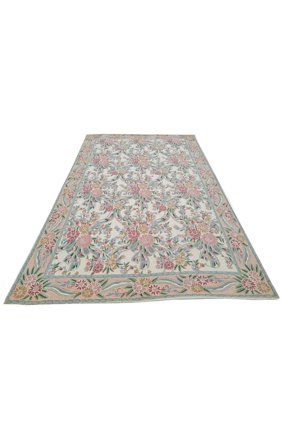 Hand Embroidered Needlework Vintage Kashmiri Textile Wall Hanging 8 x 5 Ft