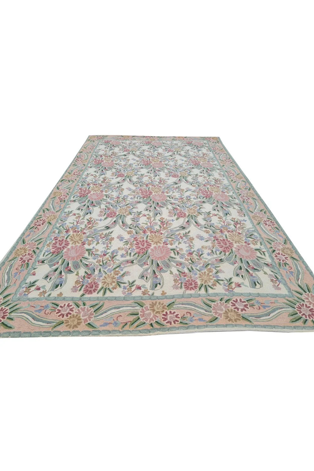 Hand Embroidered Needlework Vintage Kashmiri Textile Wall Hanging 8 x 5 Ft