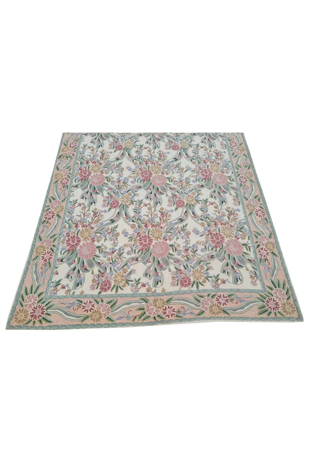 Hand Embroidered Needlework Vintage Kashmiri Textile Wall Hanging 8 x 5 Ft