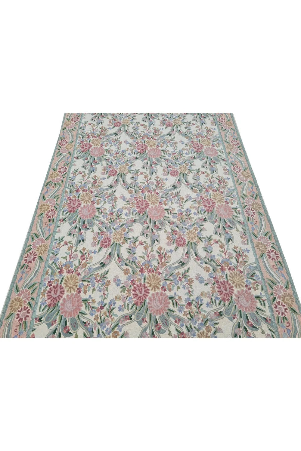 Hand Embroidered Needlework Vintage Kashmiri Textile Wall Hanging 8 x 5 Ft