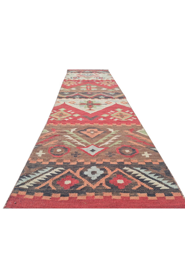 Amazing Hand Knotted Vintage Woven Chobi Kilim Kilm Wool Area Rug 8 x 2 Ft
