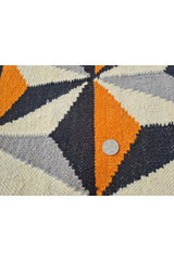 Amazing Hand Knotted Vintage Flat Weave Kilim Wool Area Rug 8 x 5 Ft