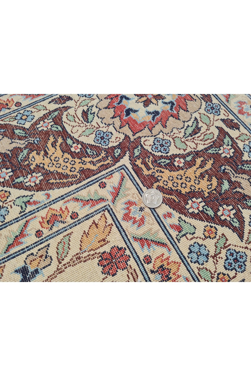 Authentic Hand Knotted Vintage Hunting Pictorial Double Knot Wool Area Rug 8.3 x 4.11 Ft (47 Ger-4)